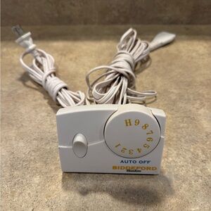 Biddeford TC11BA Electric Heating Blanket 4-Prong Controller Off White - TESTED